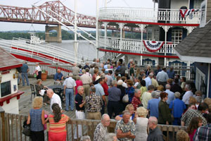 Crowd Boarding Boat